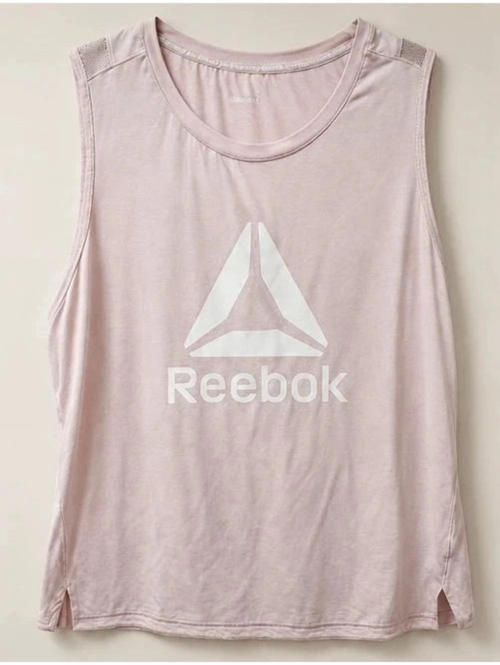 Reebok Blush Pink Logo Sleeveless Athletic Tank XXL
